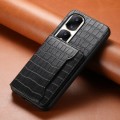 For Honor 90 Pro Crocodile Texture Card Bag Design Full Coverage Phone Case(Black)