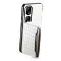 For Honor 90 Pro Crocodile Texture Card Bag Design Full Coverage Phone Case(White)