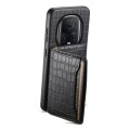 For Honor Magic5 Ultimate Crocodile Texture Card Bag Design Full Coverage Phone Case(Black)