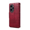 For Honor 100 Pro Denior Crocodile Texture Oil Edge Leather Phone Case(Rose Red)