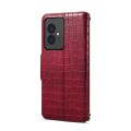 For Honor 100 Denior Crocodile Texture Oil Edge Leather Phone Case(Rose Red)