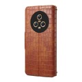 For Honor Magic5 Denior Crocodile Texture Oil Edge Leather Phone Case(Brown)