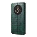 For Honor Magic5 Denior Crocodile Texture Oil Edge Leather Phone Case(Green)