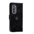 For Motorola Edge 2022 Sun Mandala Embossing Pattern Phone Leather Case(Black)