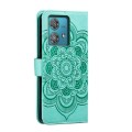 For Motorola Moto Edge 40 Neo Sun Mandala Embossing Pattern Phone Leather Case(Green)