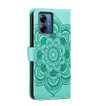 For Motorola Moto G14 Sun Mandala Embossing Pattern Phone Leather Case(Green)