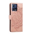 For Motorola Moto S30 Pro Sun Mandala Embossing Pattern Phone Leather Case(Rose Gold)