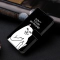 For iPhone 15 Pro Max Crystal Painted Leather Phone case(Dont Touch My Phone)