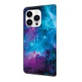 For iPhone 15 Pro Crystal Painted Leather Phone case(Starry Sky)