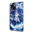 For iPhone 15 Crystal Painted Leather Phone case(Magic Fairy)