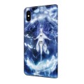 For iPhone XS Max Crystal Painted Leather Phone case(Magic Fairy)