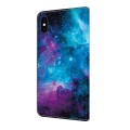 For iPhone XS Max Crystal Painted Leather Phone case(Starry Sky)