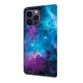 For iPhone 14 Pro Max Crystal Painted Leather Phone case(Starry Sky)