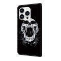 For iPhone 14 Pro Crystal Painted Leather Phone case(Skull)
