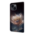 For iPhone 12 mini/13 mini Crystal Painted Leather Phone case(Peony)