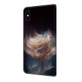 For iPhone XR Crystal Painted Leather Phone case(Peony)