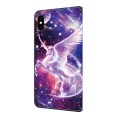 For iPhone X / XS Crystal Painted Leather Phone case(Unicorn)
