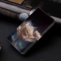 For iPhone X / XS Crystal Painted Leather Phone case(Peony)