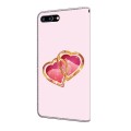 For iPhone SE 2022/2020/8/7 Crystal Painted Leather Phone case(Love Peach)