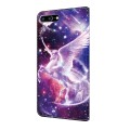 For iPhone SE 2022/2020/8/7 Crystal Painted Leather Phone case(Unicorn)