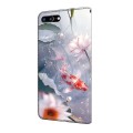 For iPhone SE 2022/2020/8/7 Crystal Painted Leather Phone case(Koi)