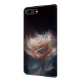 For iPhone SE 2022/2020/8/7 Crystal Painted Leather Phone case(Peony)