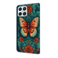 For Honor X8 4G Crystal Painted Leather Phone case(Flower Butterfly)