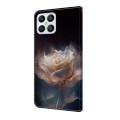 For Honor X8 4G Crystal Painted Leather Phone case(Peony)
