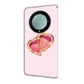 For Honor Magic5 Lite/X40 Crystal Painted Leather Phone case(Love Peach)