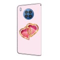 For Honor 50 Lite Crystal Painted Leather Phone case(Love Peach)