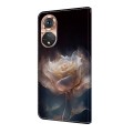 For Honor 50 Pro Crystal Painted Leather Phone case(Peony)