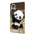 For Honor 50 Pro Crystal Painted Leather Phone case(Panda)