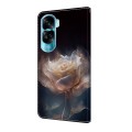 For Honor 90 Lite Crystal Painted Leather Phone case(Peony)