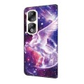 For Honor 90 Pro Crystal Painted Leather Phone case(Unicorn)