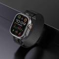 For Apple Watch SE 2023 44mm Mecha Style Milanese Metal Watch Band(Titanium Grey)