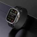 For Apple Watch Series 3 42mm Mecha Style Milanese Metal Watch Band(Black)