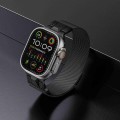 For Apple Watch Series 3 42mm Mecha Style Milanese Metal Watch Band(Titanium Grey)