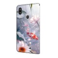 For Samsung Galaxy A40 Crystal Painted Leather Phone case(Koi)