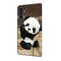 For Samsung Galaxy S23 FE 5G Crystal Painted Leather Phone case(Panda)