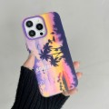 For iPhone 15 Coconut Dual-side Laminating Laser Frosted Phone Case(Purple)