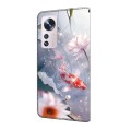 For Xiaomi 12 Crystal Painted Leather Phone case(Koi)