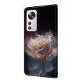 For Xiaomi 12 Crystal Painted Leather Phone case(Peony)