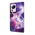 For Xiaomi 13 Lite Crystal Painted Leather Phone case(Unicorn)