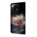 For Xiaomi 13 Pro Crystal Painted Leather Phone case(Peony)
