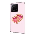 For Xiaomi 13T Pro Crystal Painted Leather Phone case(Love Peach)