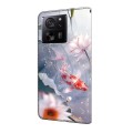 For Xiaomi 13T Pro Crystal Painted Leather Phone case(Koi)