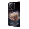 For Xiaomi 13T Pro Crystal Painted Leather Phone case(Peony)