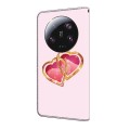 For Xiaomi 13 Ultra Crystal Painted Leather Phone case(Love Peach)