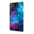 For Xiaomi Redmi Note 11 Global Crystal Painted Leather Phone case(Starry Sky)