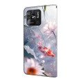 For Xiaomi Redmi 10C Global Crystal Painted Leather Phone case(Koi)